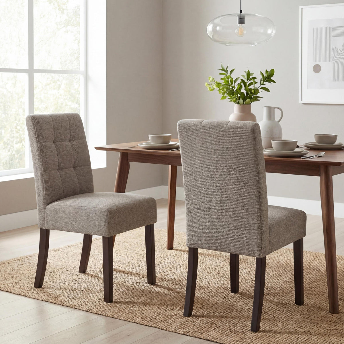 Pryder Weave Dining Chair with Walnut Legs