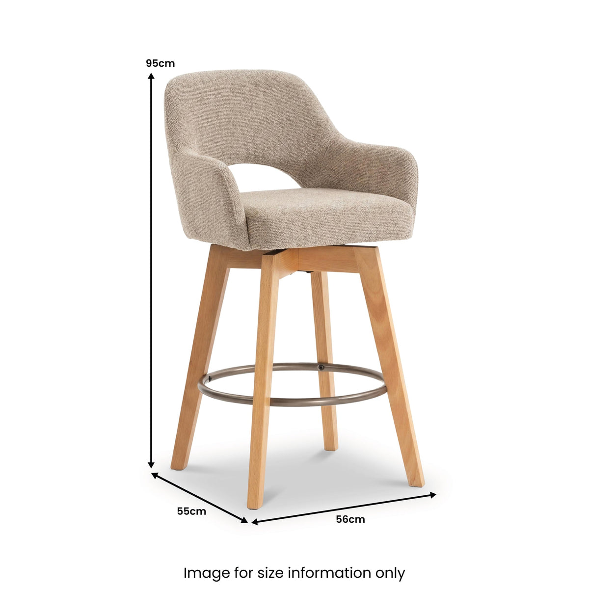 Matteo Curved Swivel Bar Stool