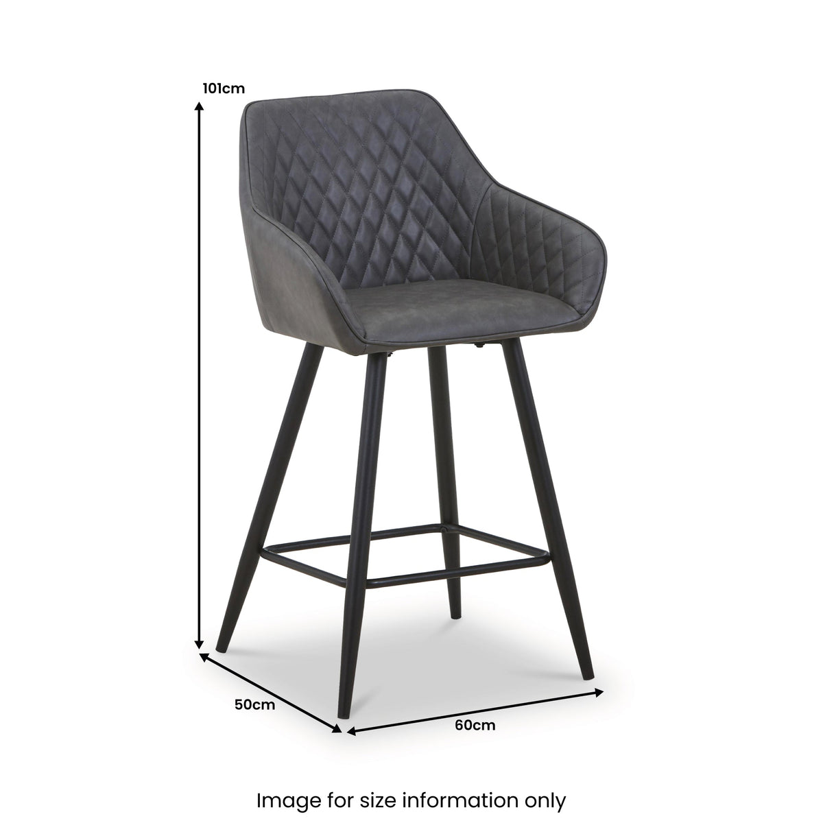 Nolan Faux Leather Bar Stool