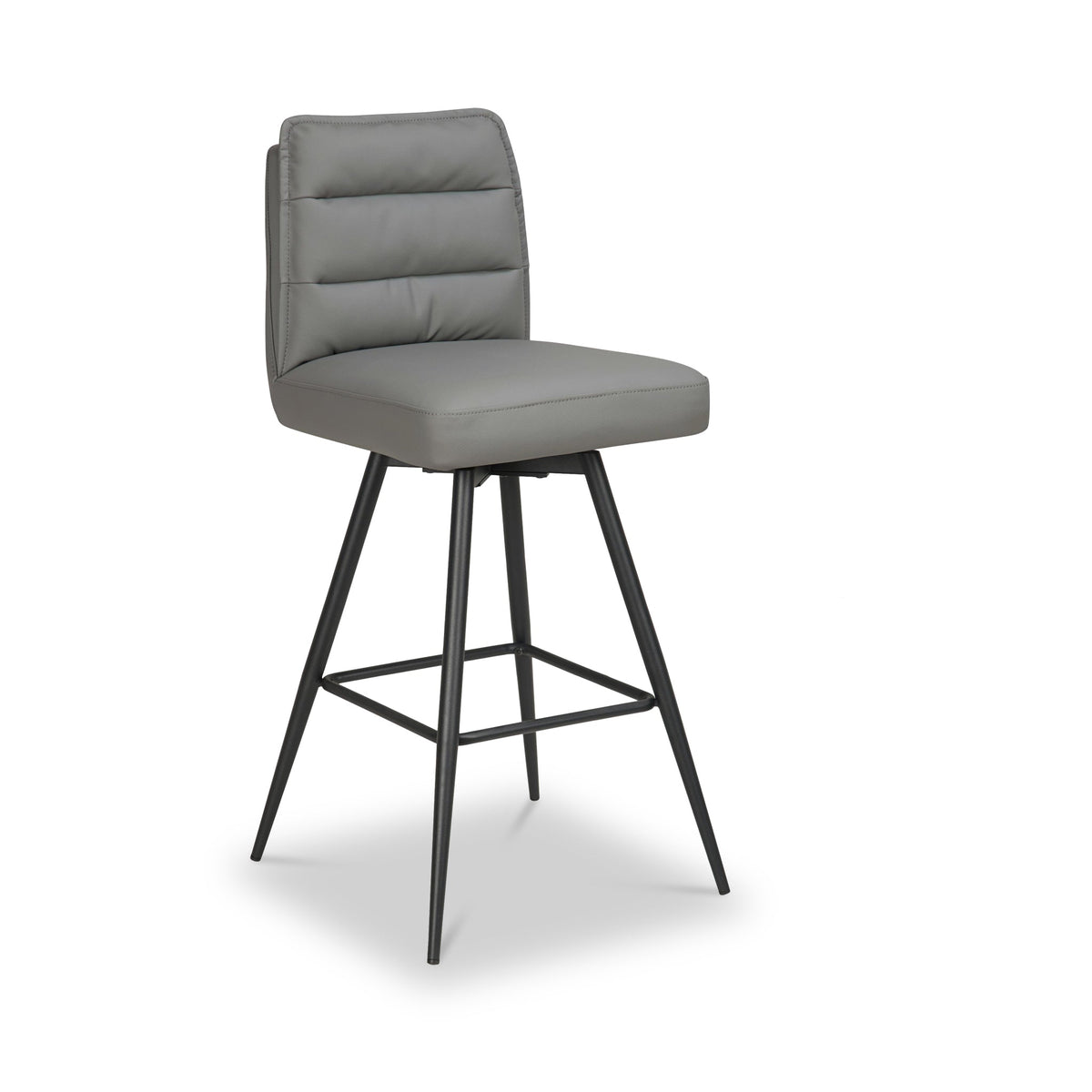 Tate Faux Leather Swivel Bar Stool