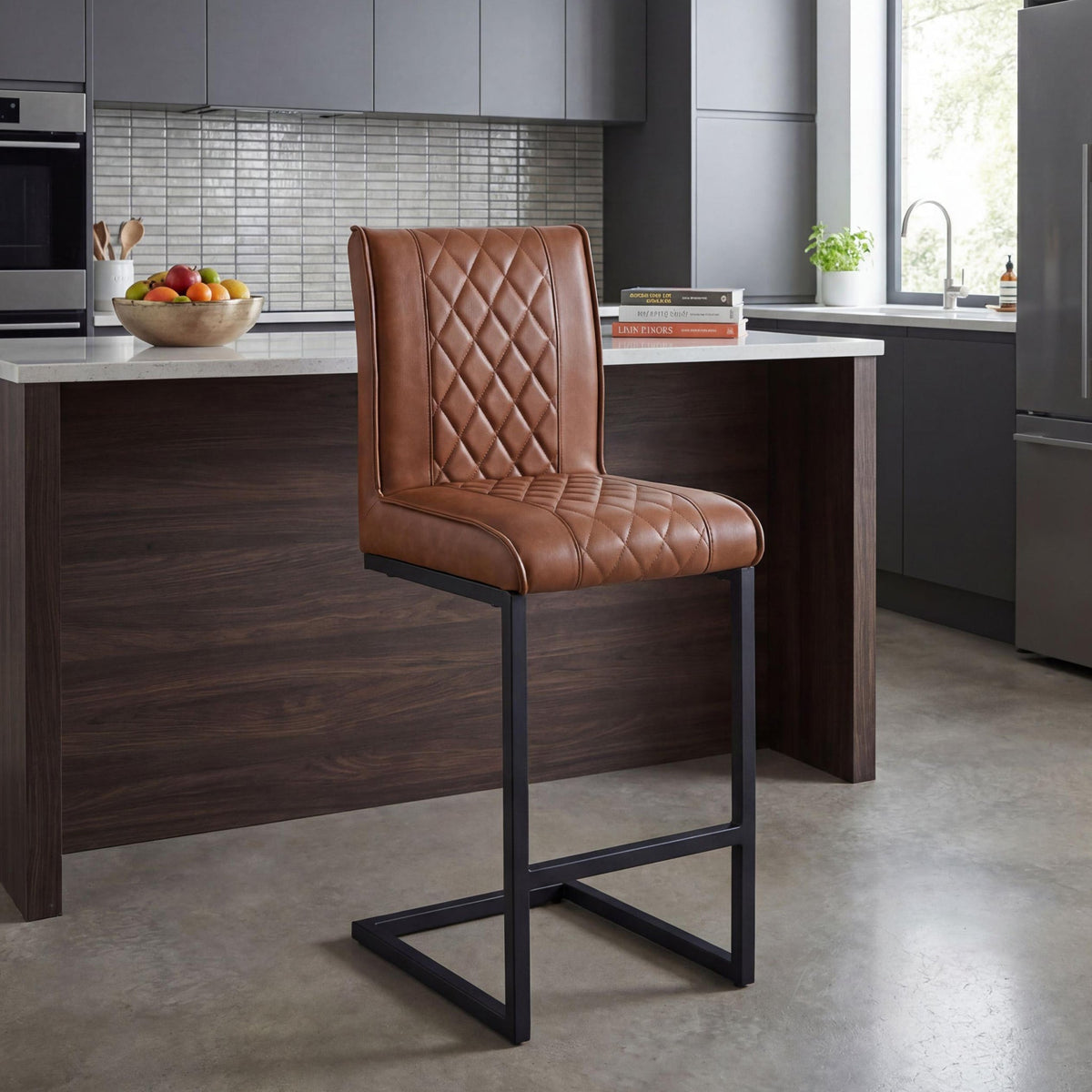 Brando Faux Leather Bar Stool