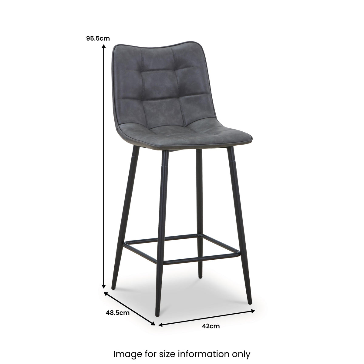 Zeno Faux Leather Bar Stool