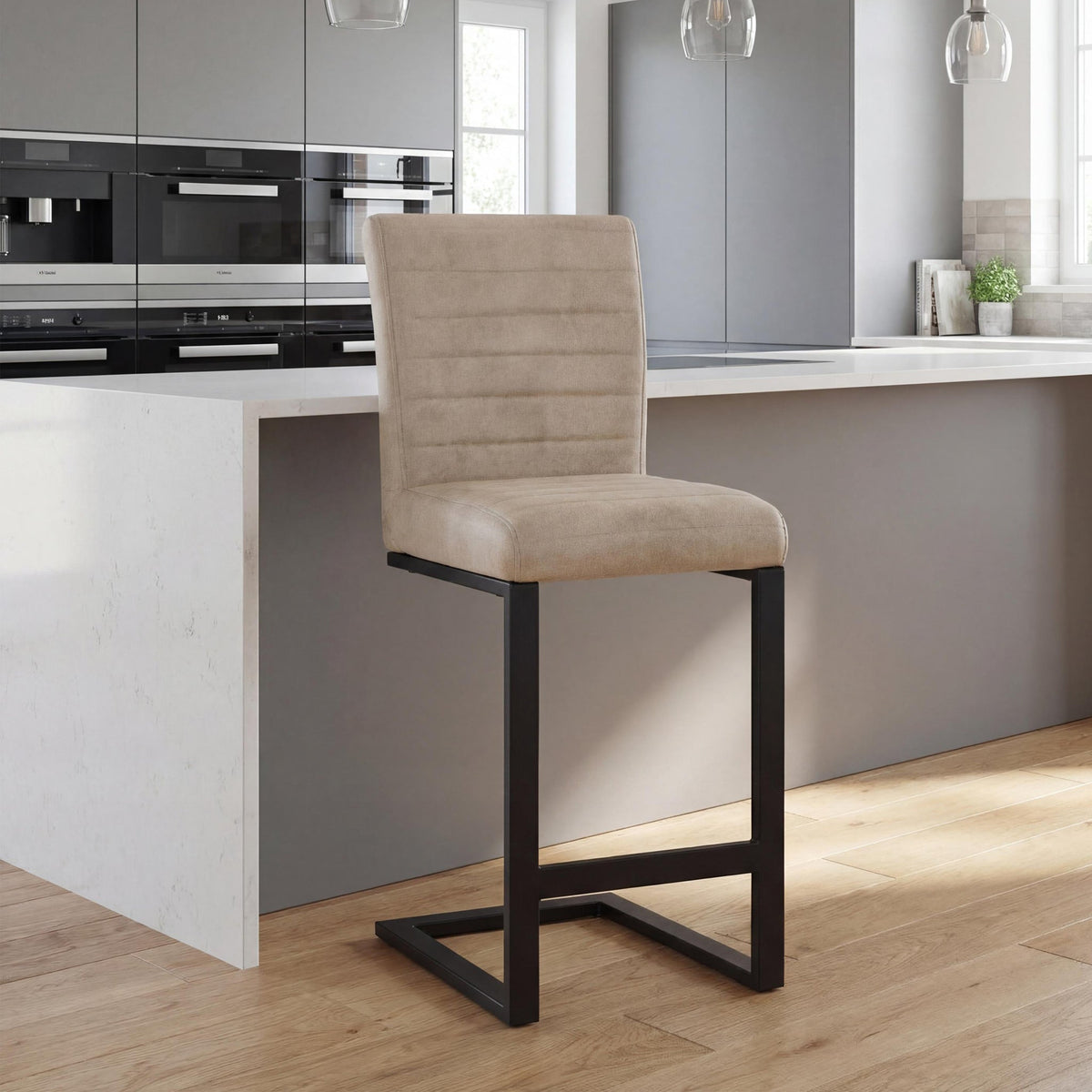 Rino Faux Suede Bar Stool