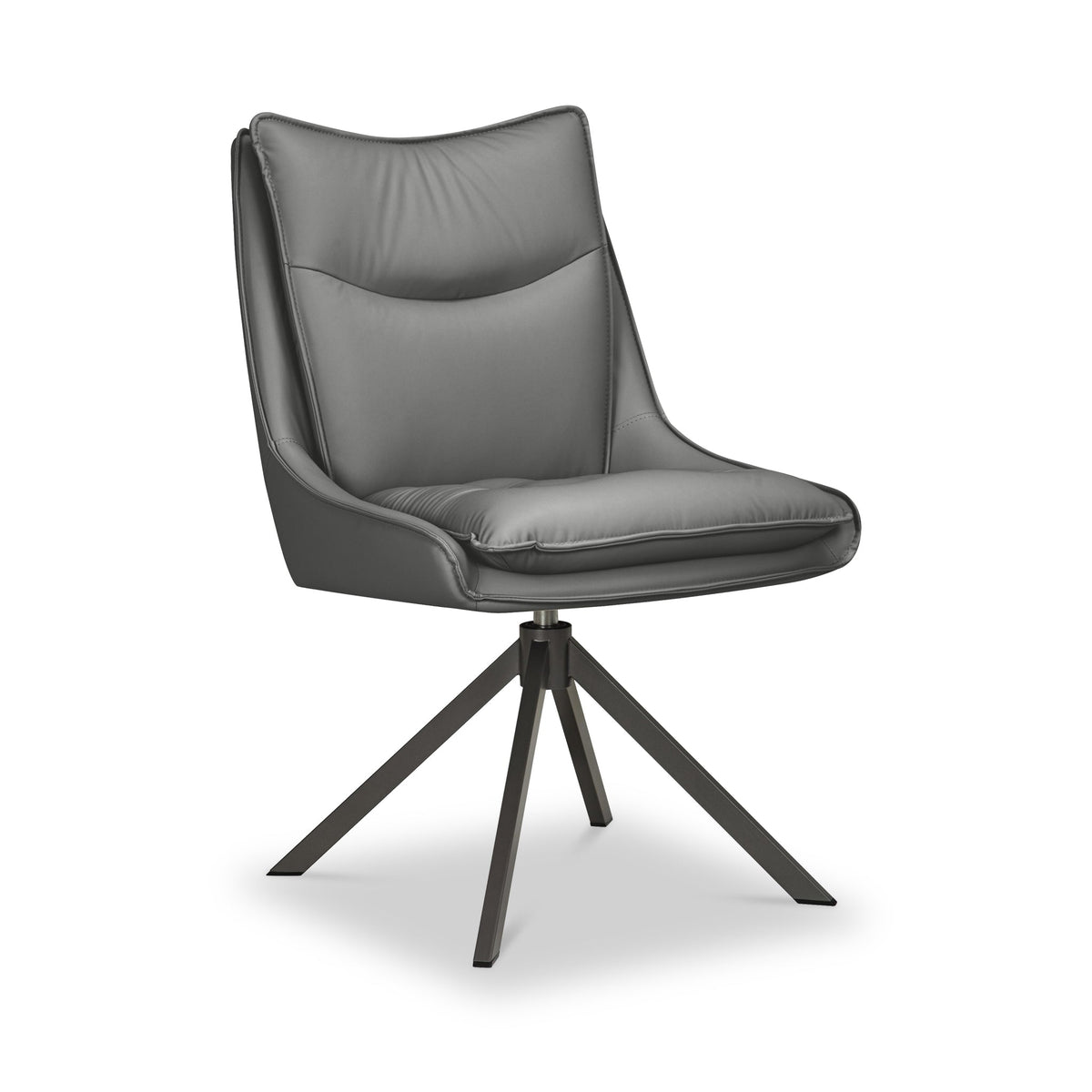 Sable Faux Leather Swivel Dining Chair