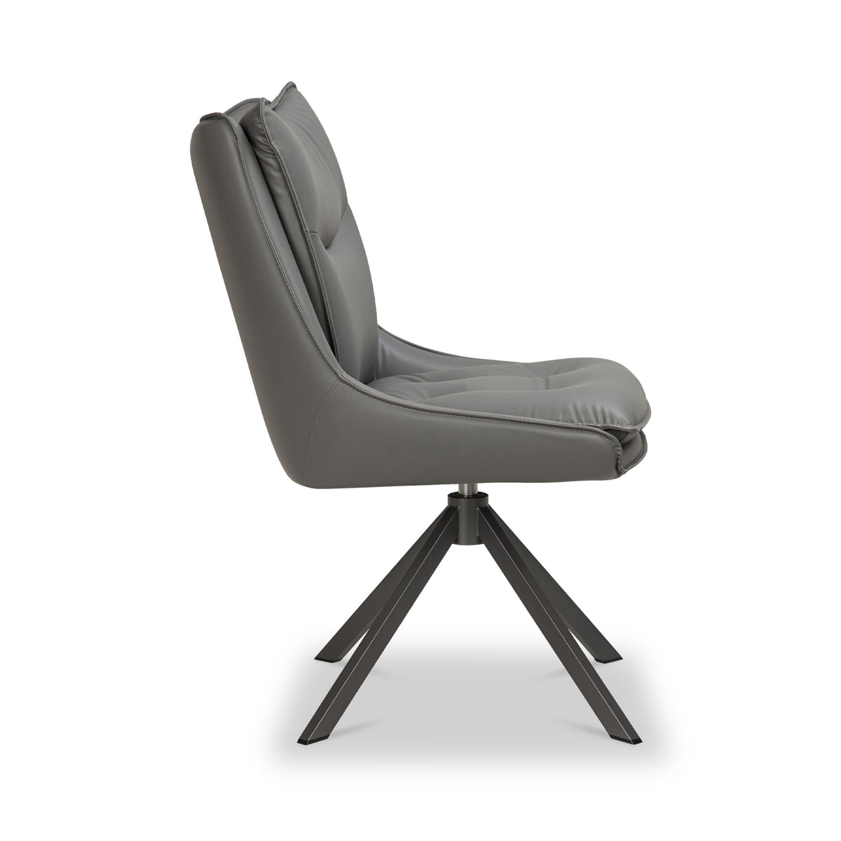 Sable Faux Leather Swivel Dining Chair