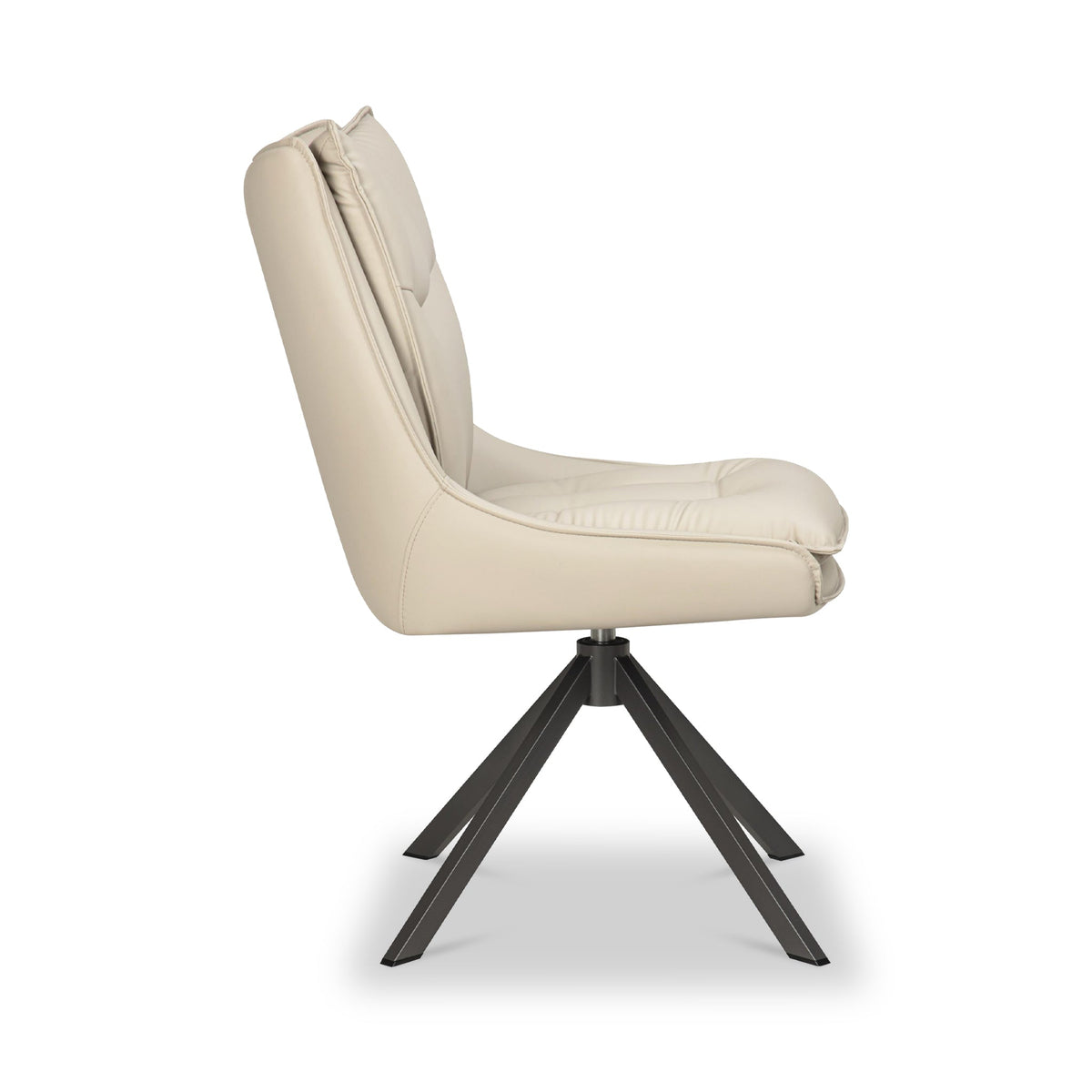 Sable Faux Leather Swivel Dining Chair