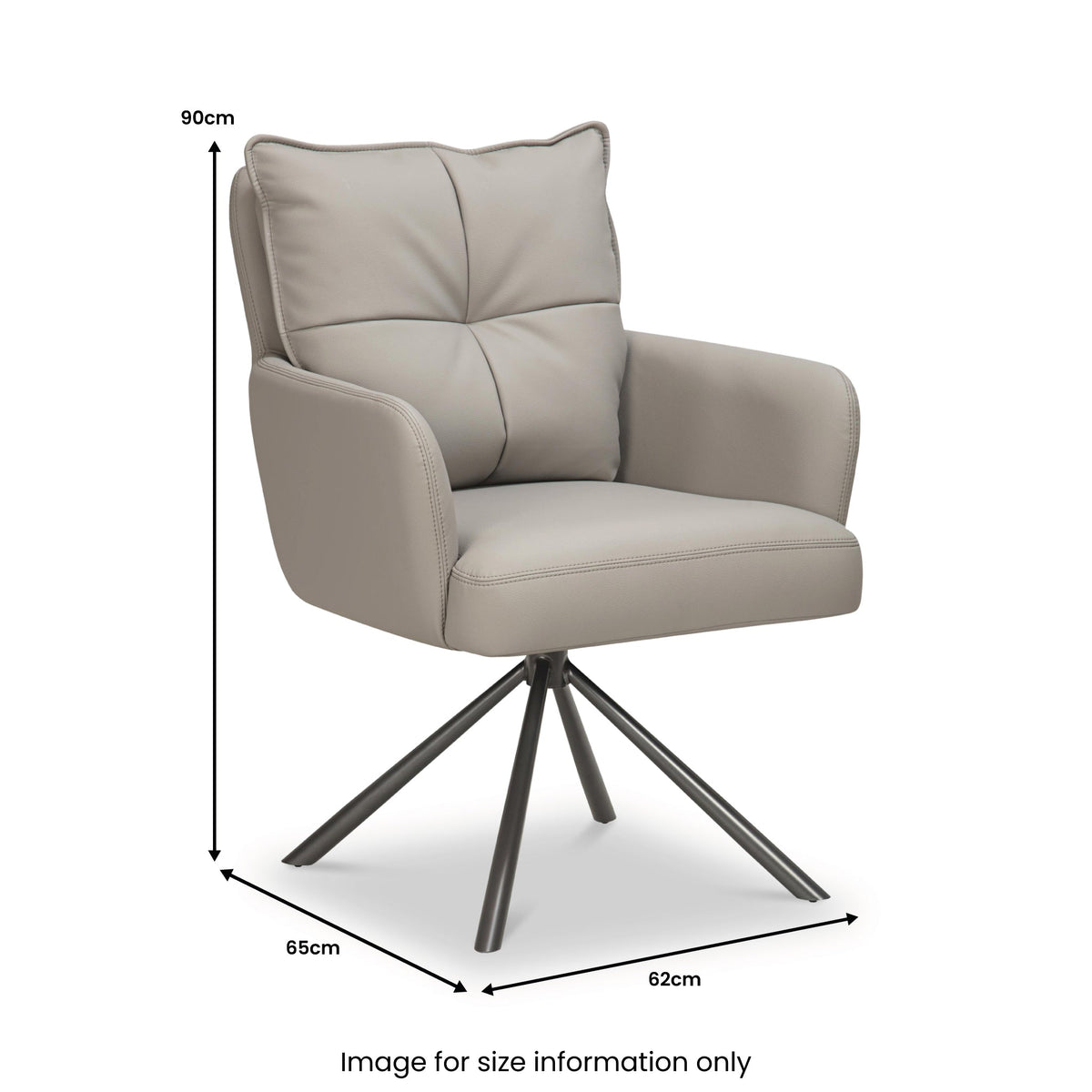Sterling Faux Leather Swivel Dining Chair