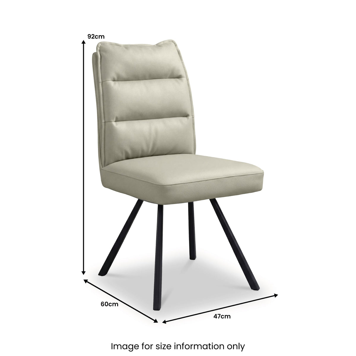 Tate Faux Leather Swivel Dining Chair