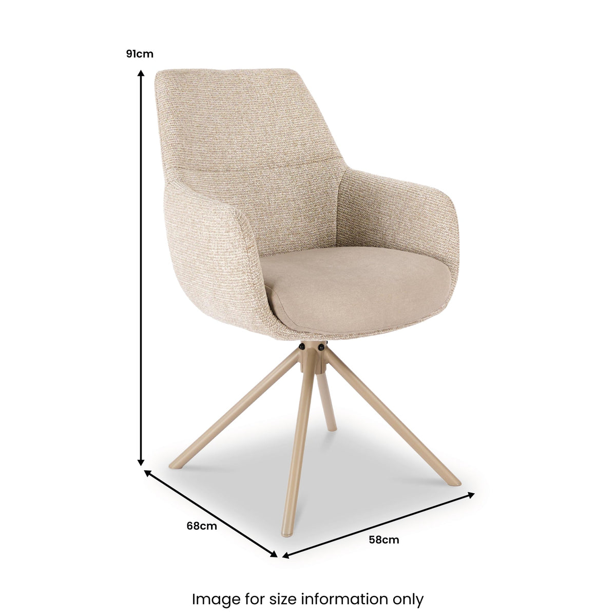 Penny Tweed Swivel Dining Chair