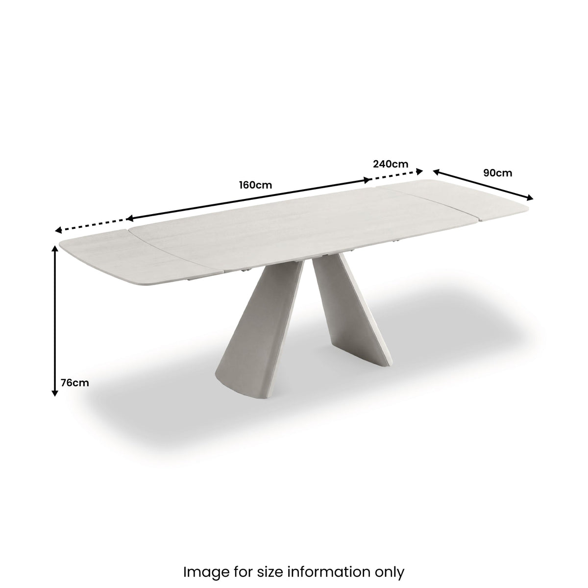 Corwen 160cm - 240cm Extending Travertine Dining Table