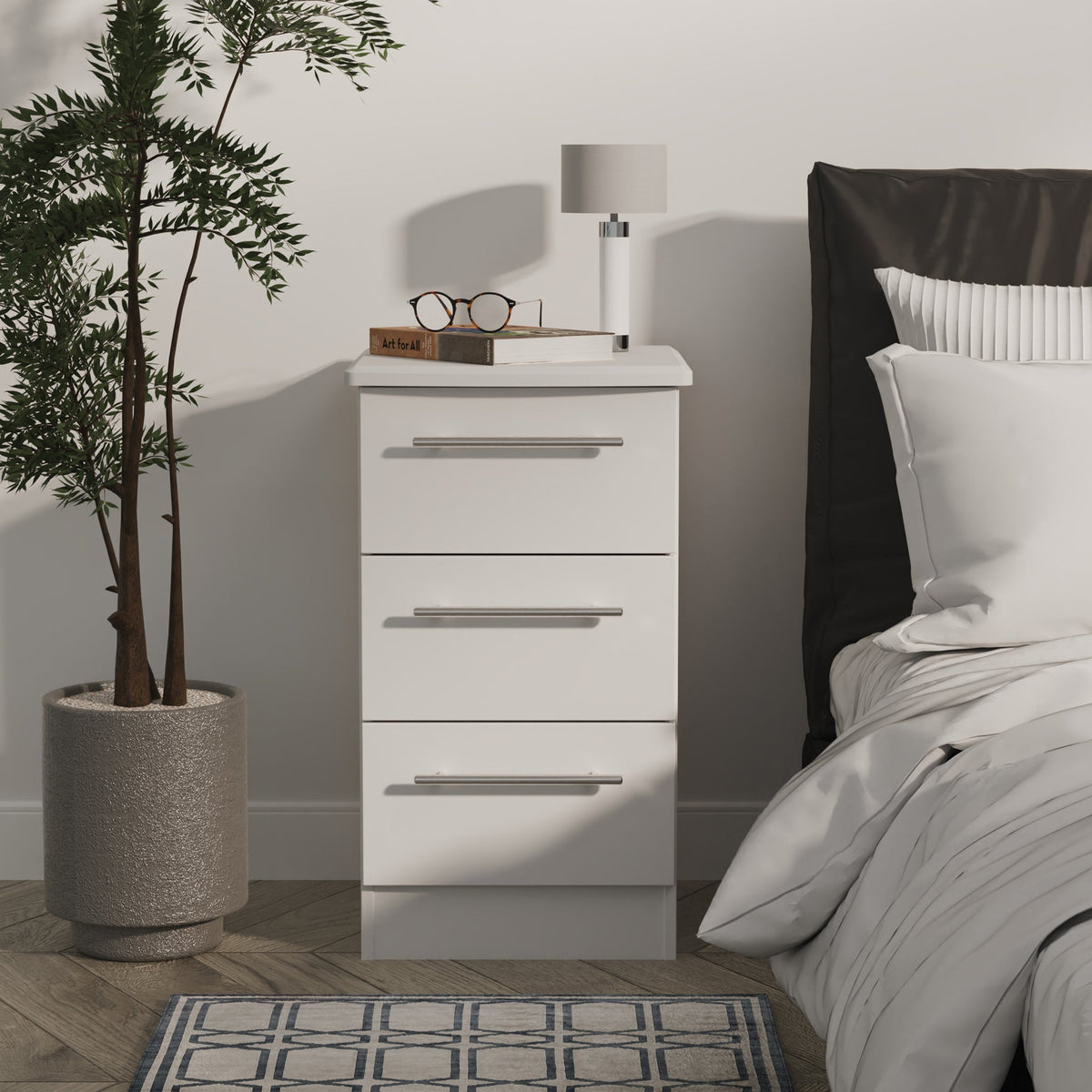 Bramwell 3 Drawer Bedside Table