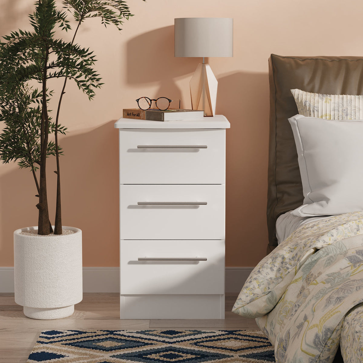 Bramwell 3 Drawer Bedside Table
