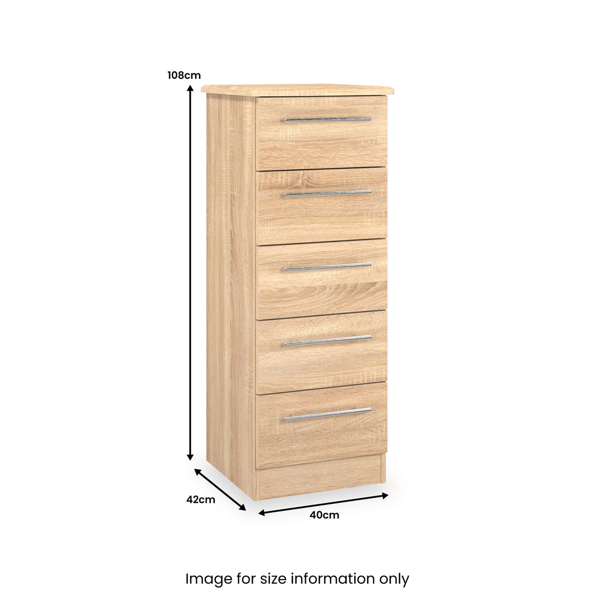 Bramwell 5 Drawer Tallboy