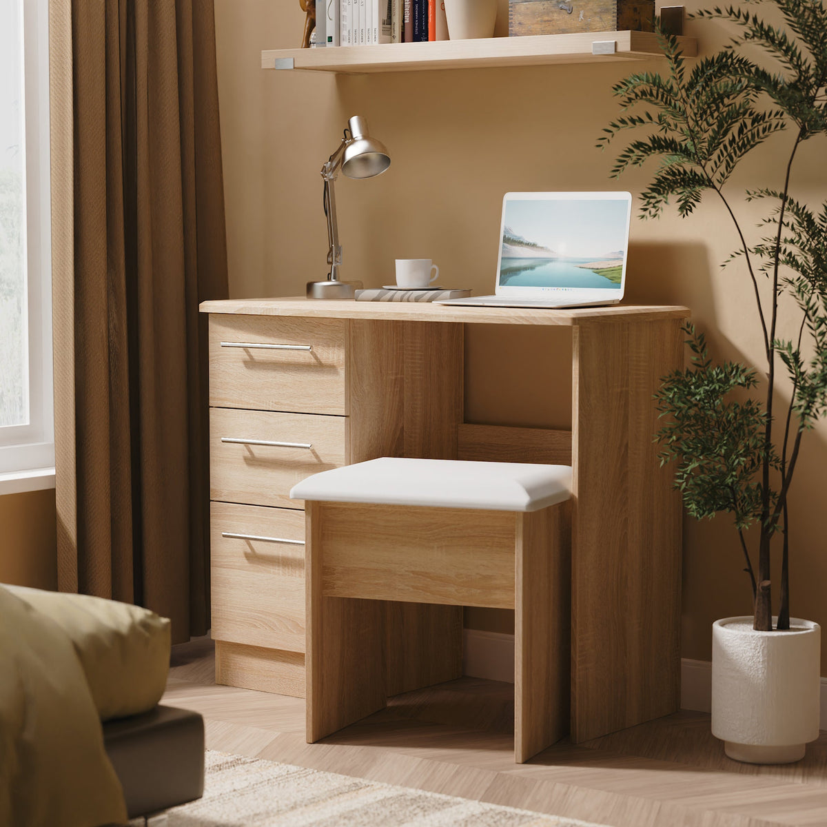 Bramwell 3 Drawer Dressing Table