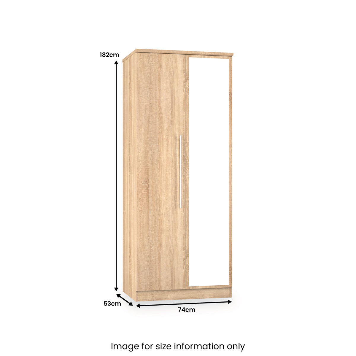 Bramwell Double Mirrored Wardrobe