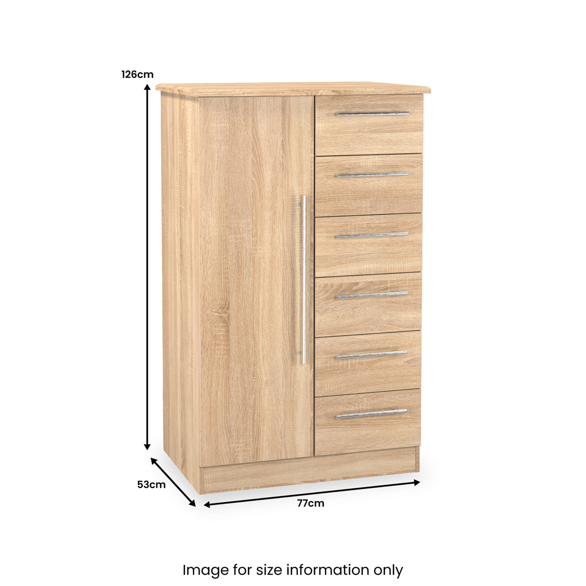 Bramwell Childrens Single 6 Drawer Wardrobe
