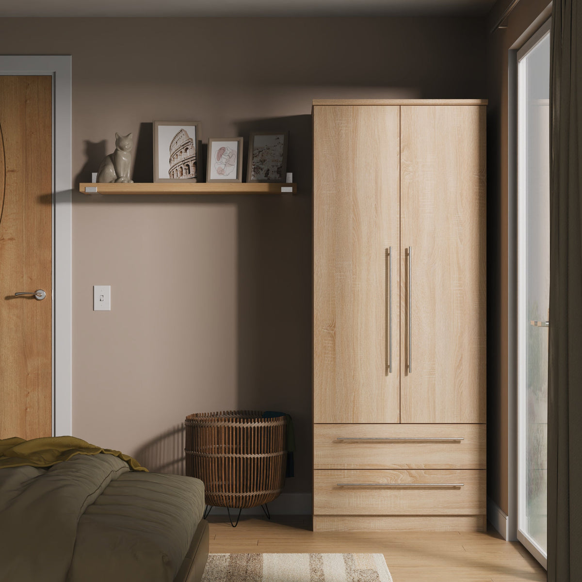 Bramwell Double Wardrobe With Drawers