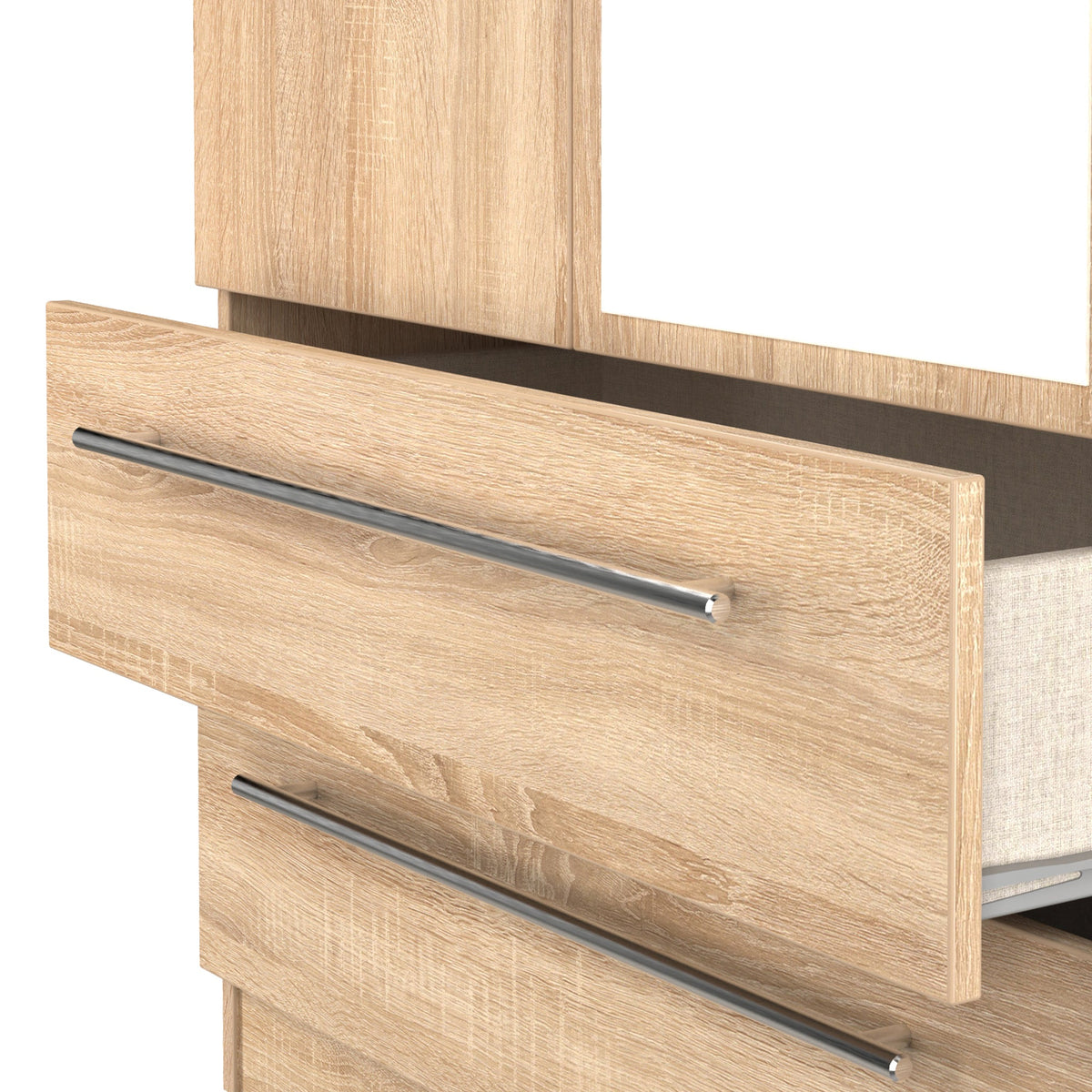 Bramwell Double Mirrored Wardrobe With Drawers