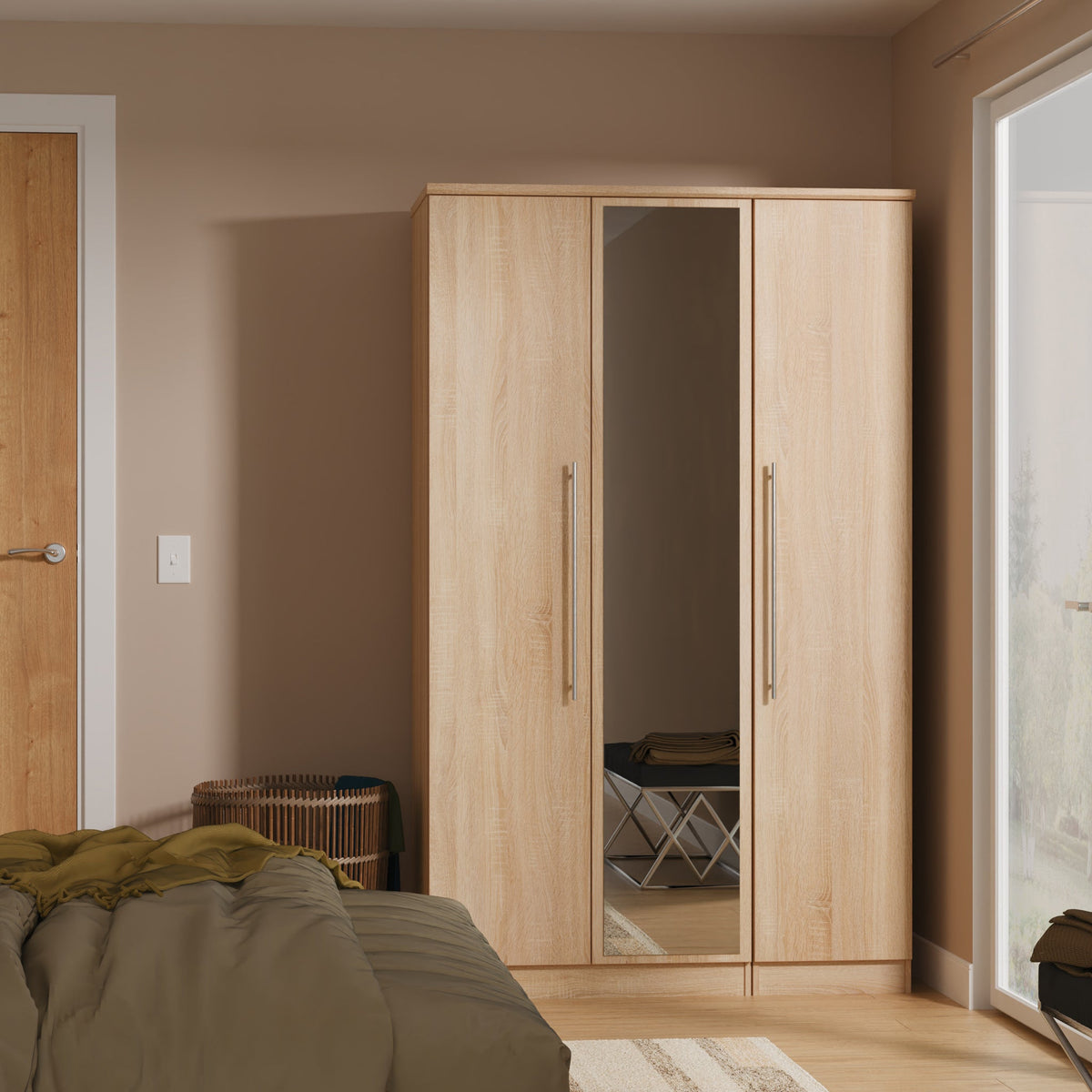 Bramwell Triple Mirrored Wardrobe