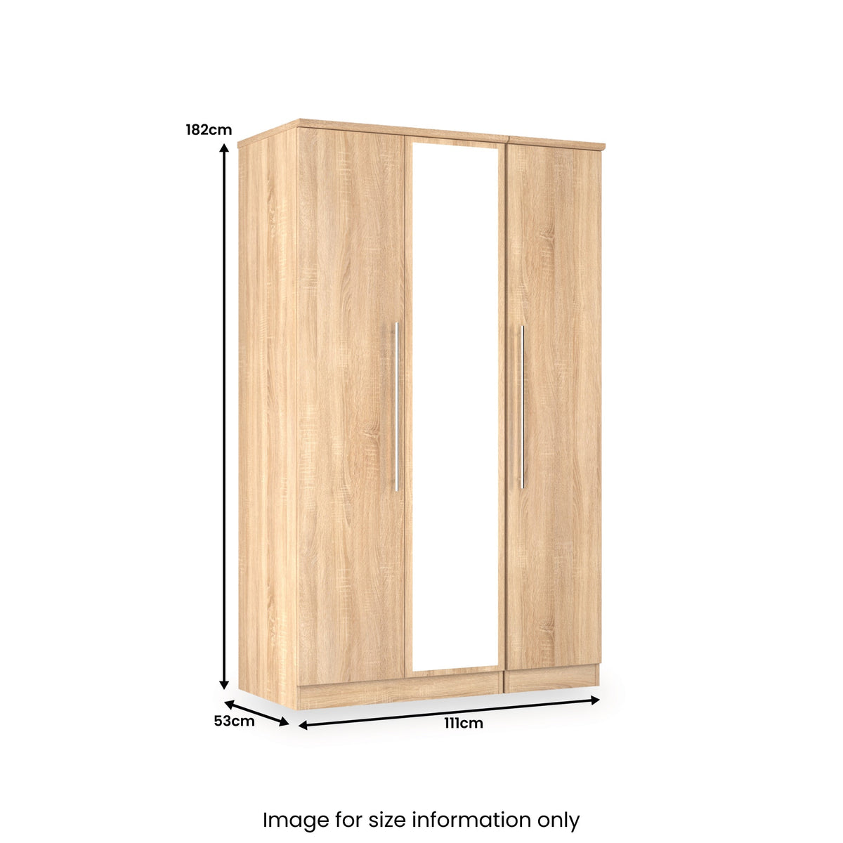 Bramwell Triple Mirrored Wardrobe