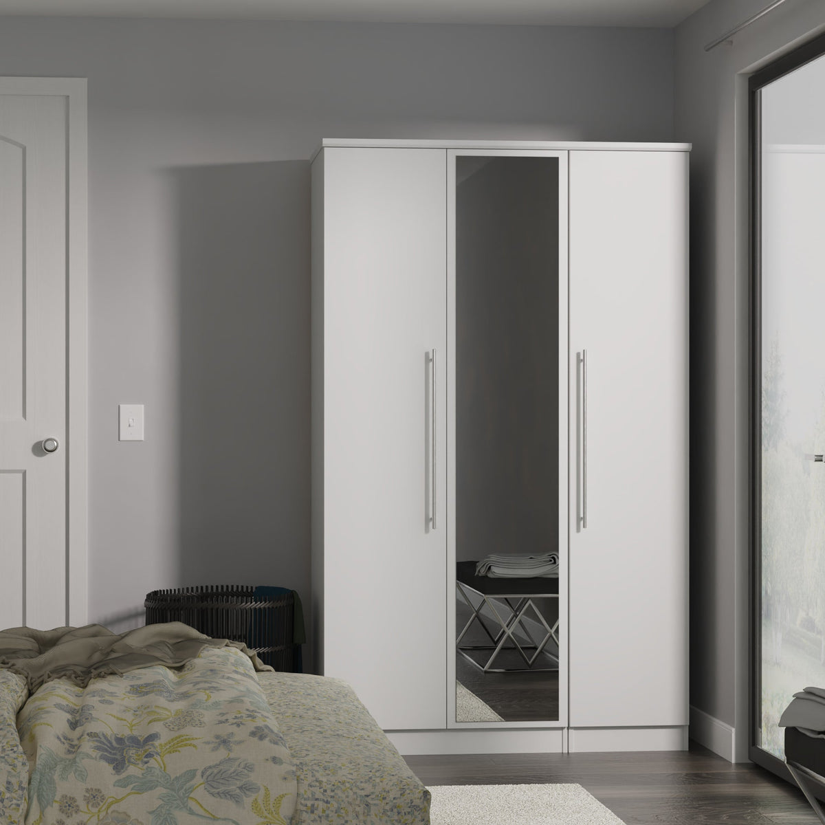 Bramwell Triple Mirrored Wardrobe