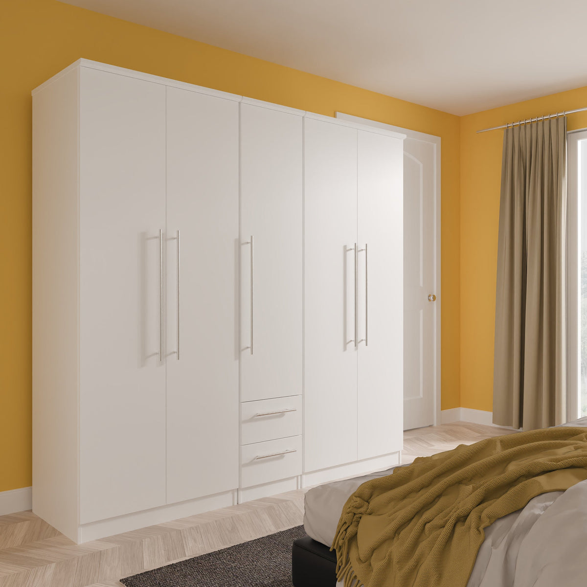 Bramwell 5 Door Wardrobe With Drawers