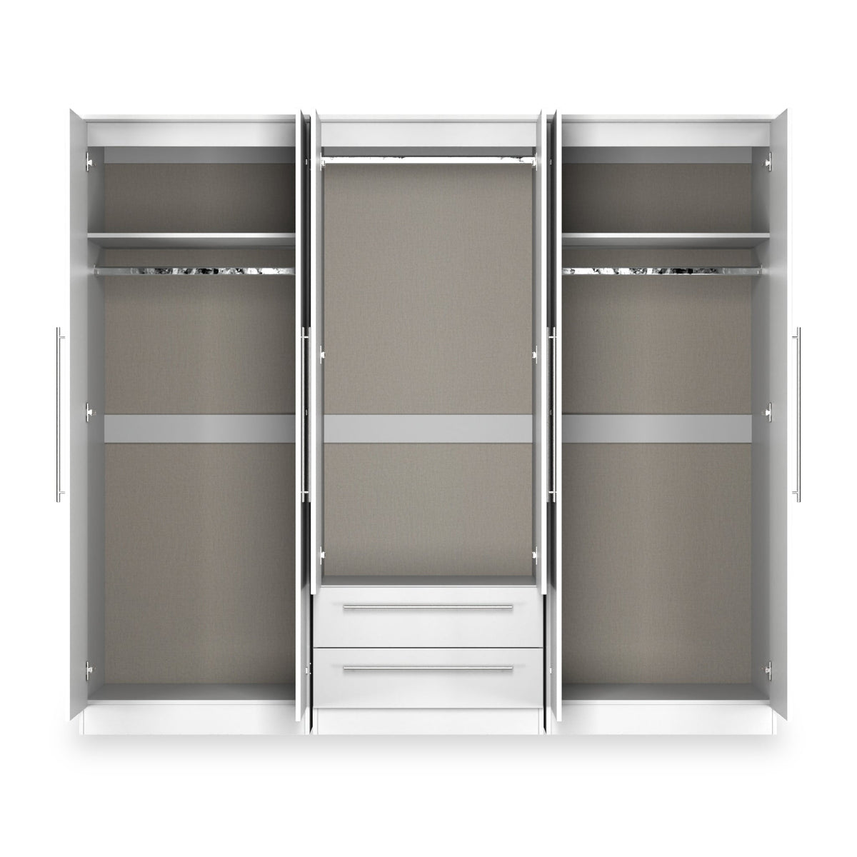 Bramwell 6 Door Wardrobe With Drawers