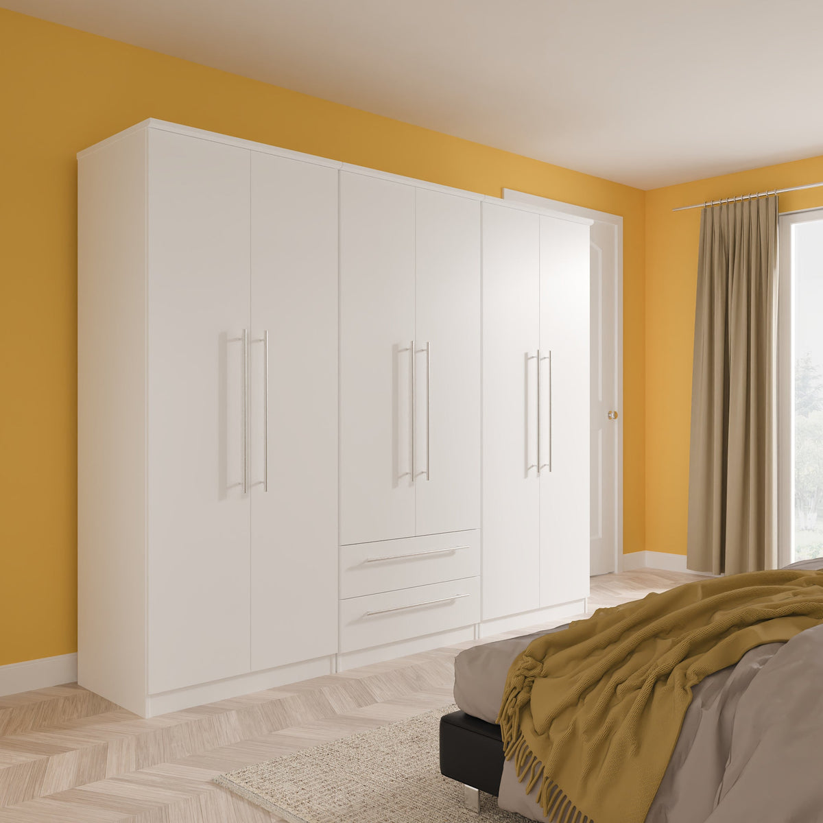 Bramwell 6 Door Wardrobe With Drawers