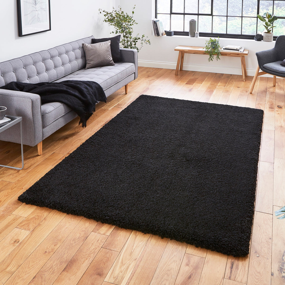 Roswell Stain Resistant Shaggy Rug