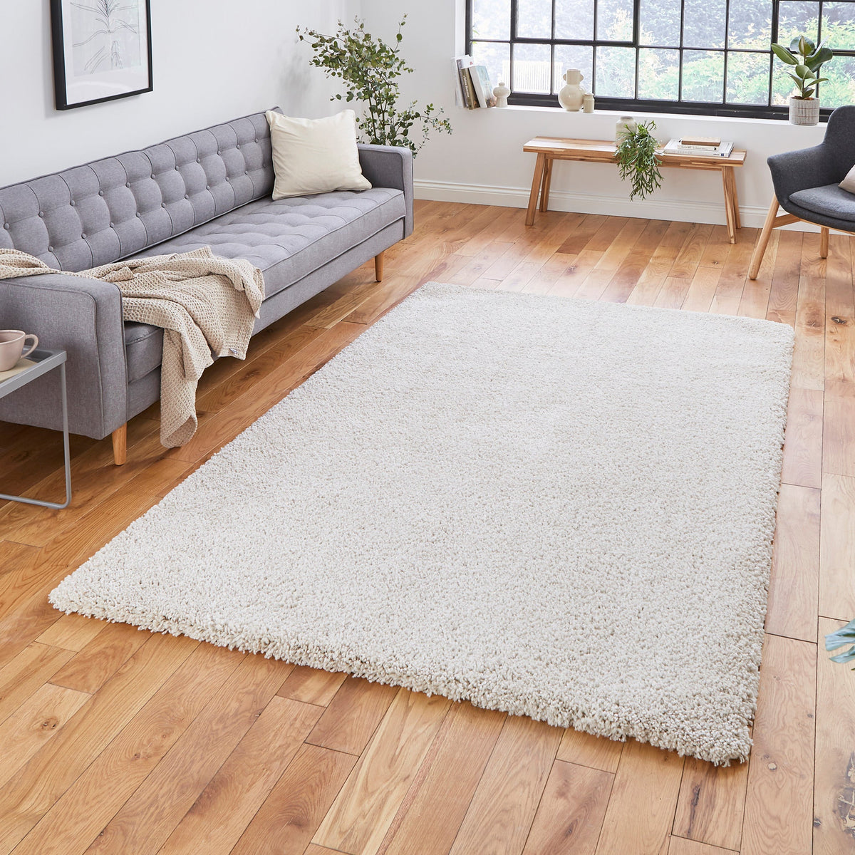 Roswell Stain Resistant Shaggy Rug