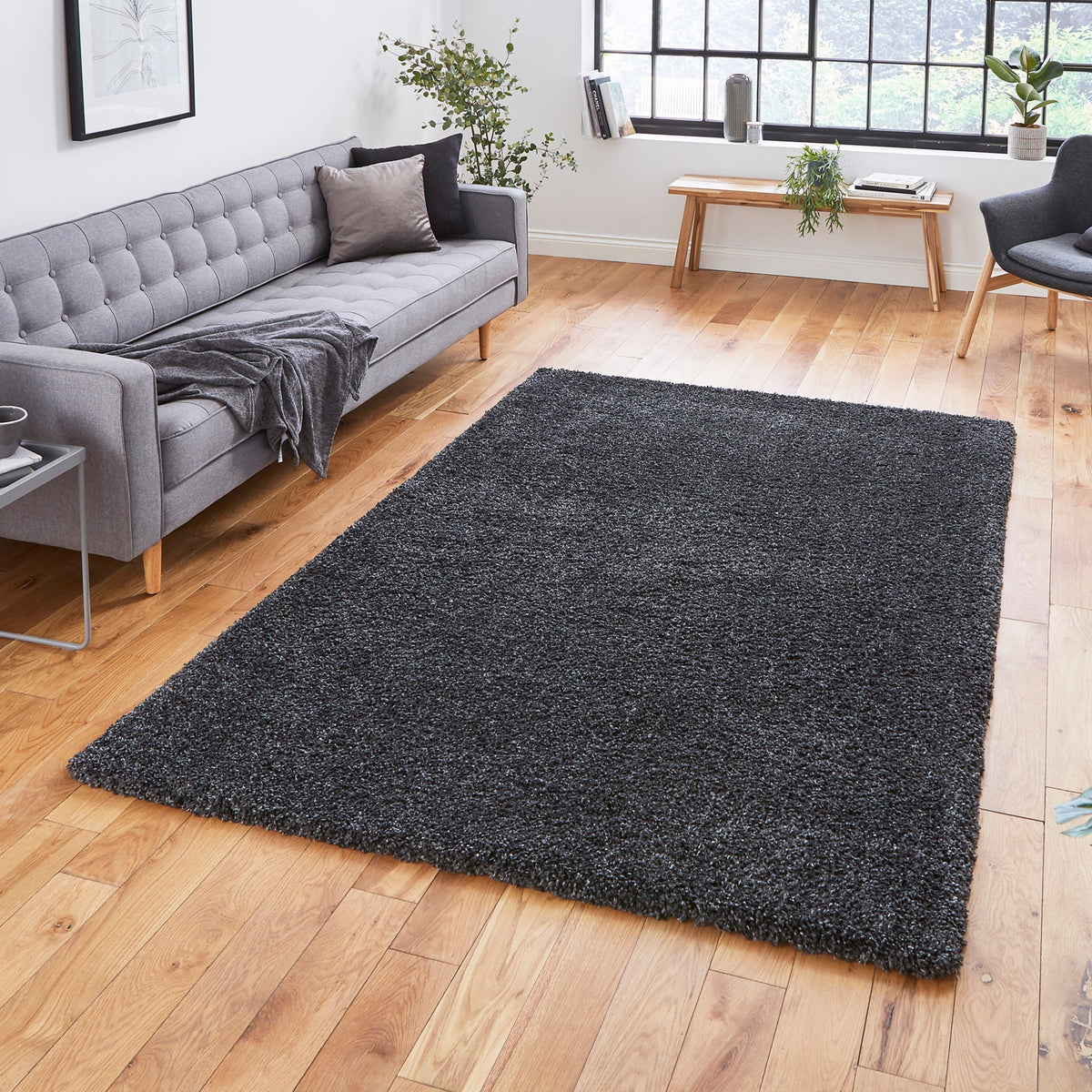 Roswell Stain Resistant Shaggy Rug