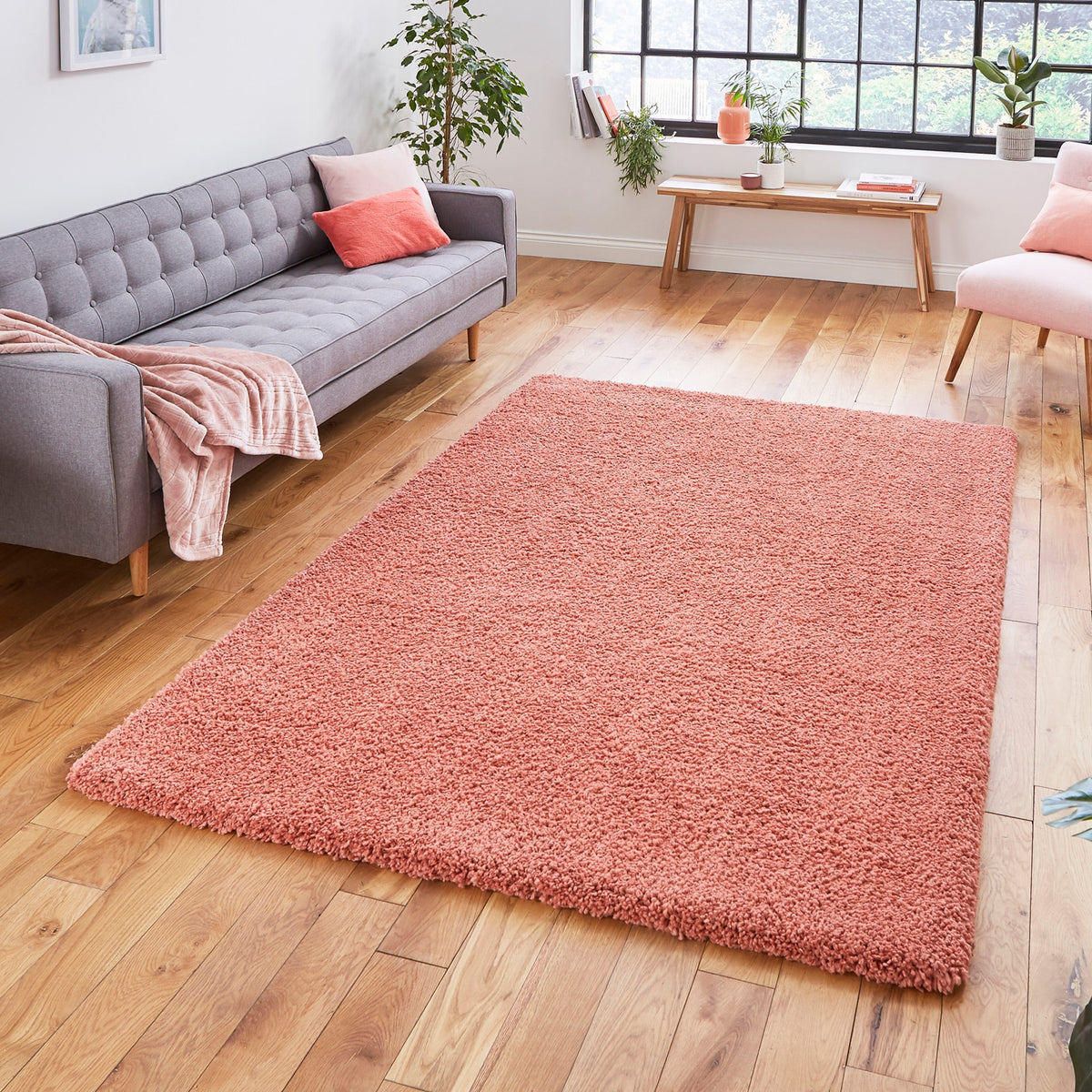 Roswell Stain Resistant Shaggy Rug
