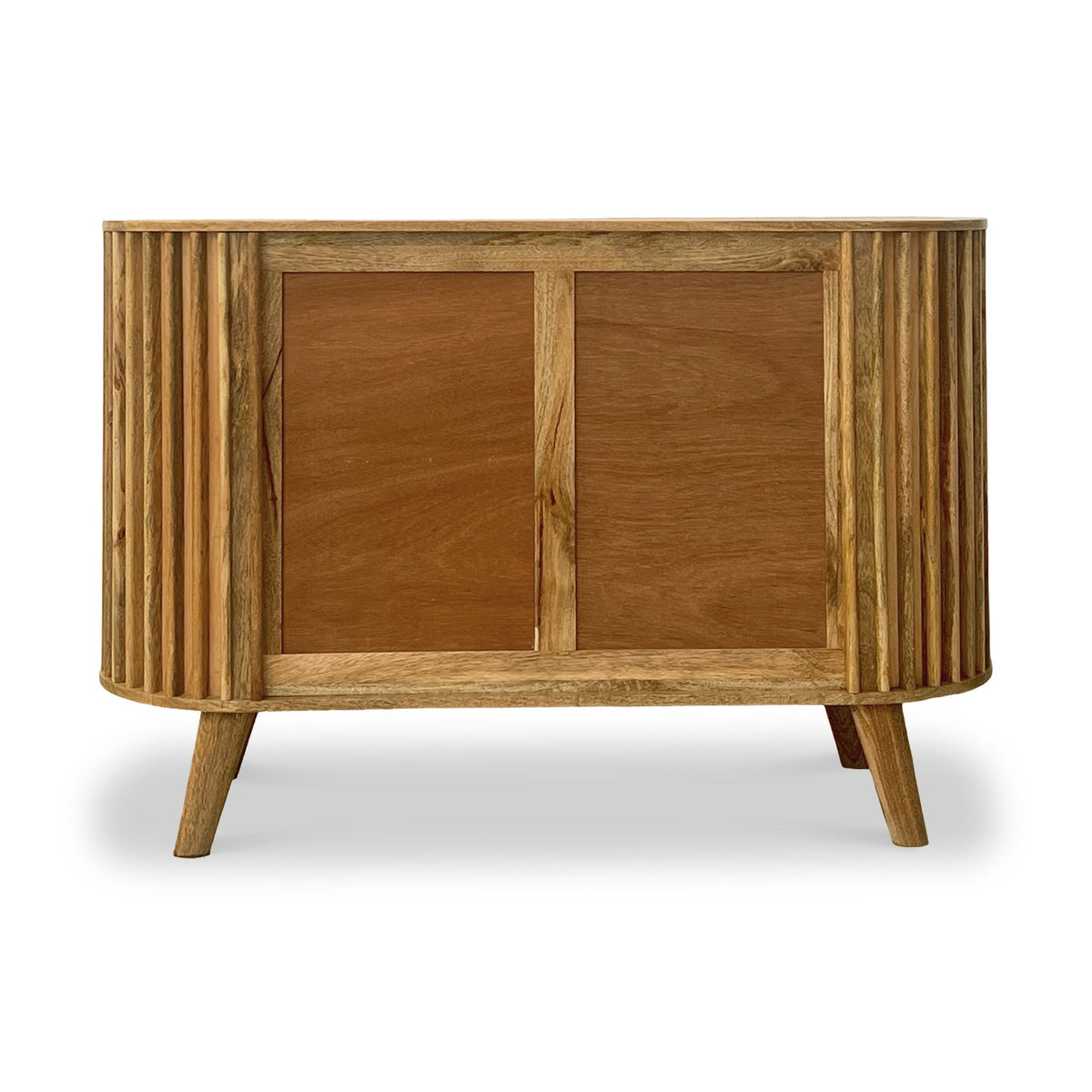 Leo Slatted Mango Wood 3 Drawer 1 Door Sideboard