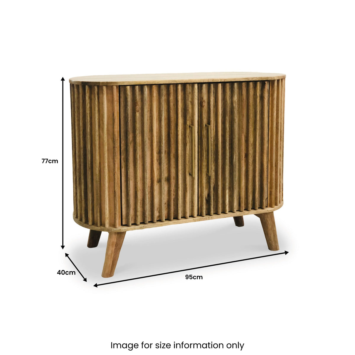 Leo Slatted Mango Wood 2 Door Sideboard