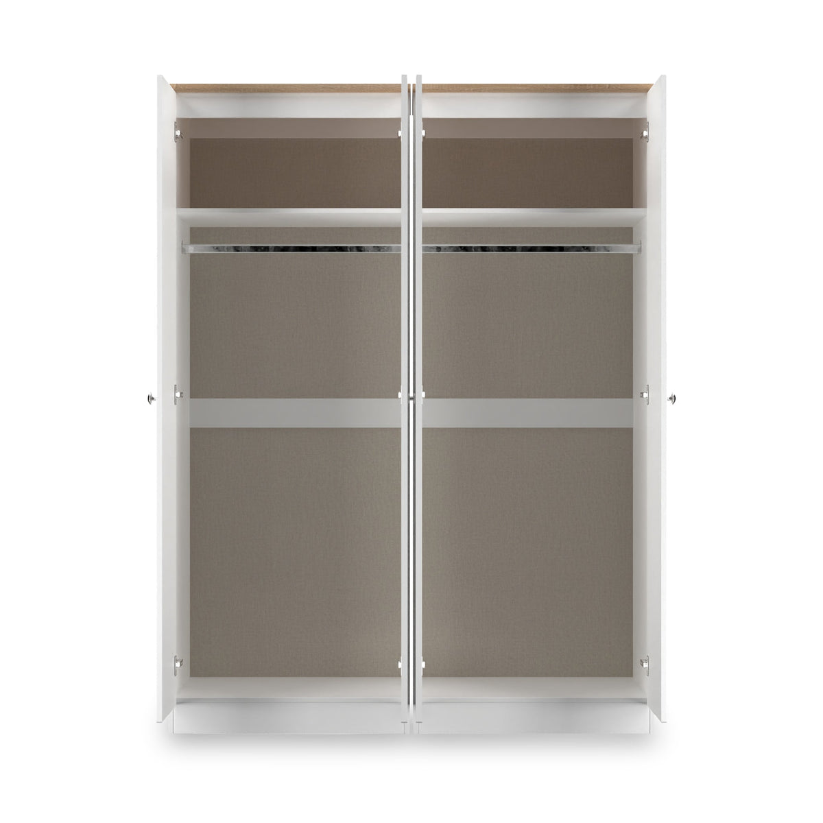 Marlowe 4 Door Mirrored Wardrobe