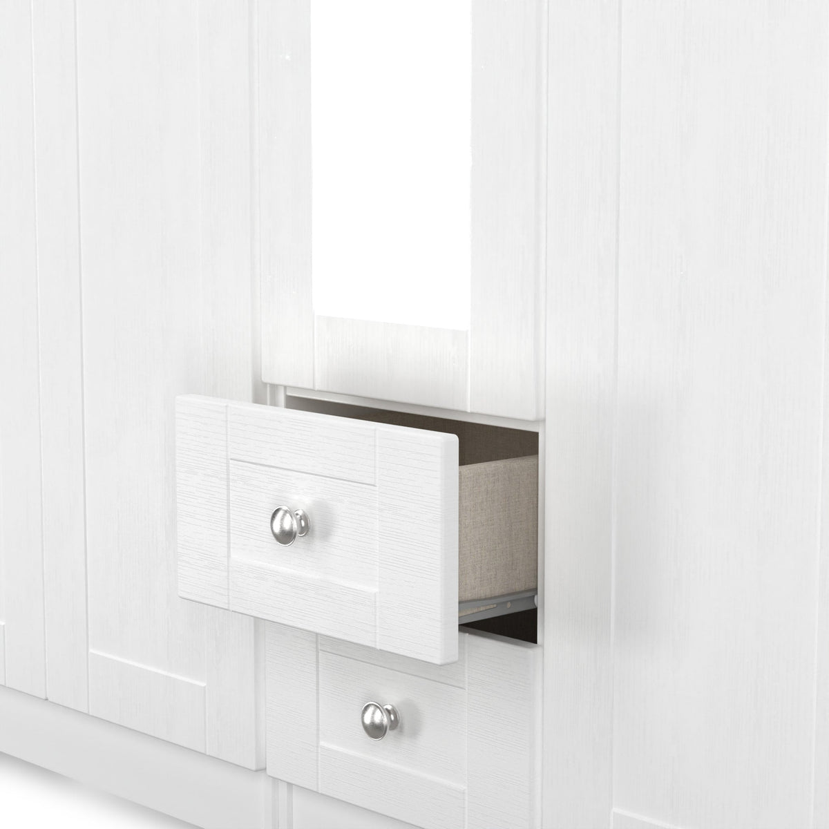 Marlowe 5 Door Mirrored Wardrobe With Drawers