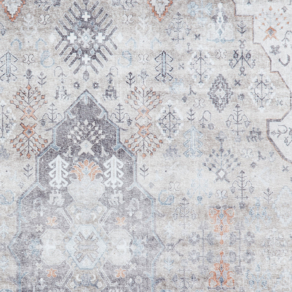 Lincoln Distressed Medallion Rug