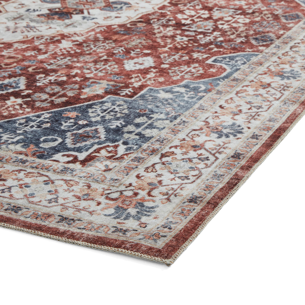 Lincoln Distressed Medallion Rug
