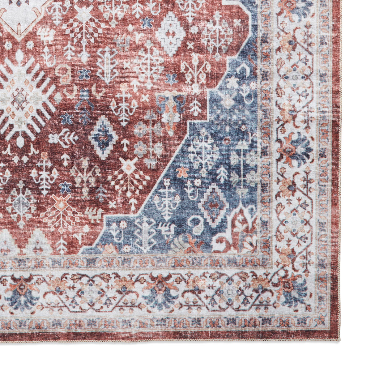 Lincoln Distressed Medallion Rug