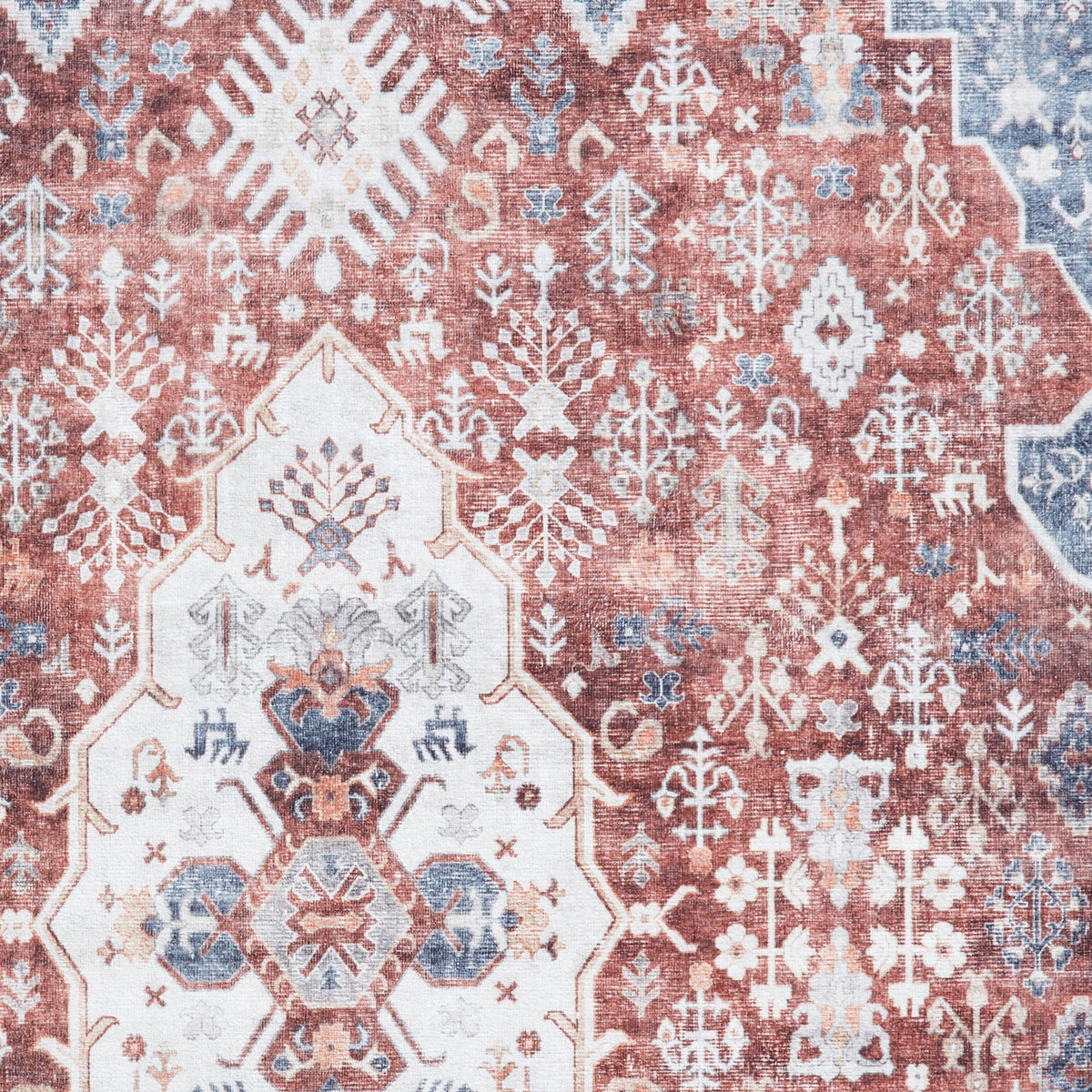Lincoln Distressed Medallion Rug