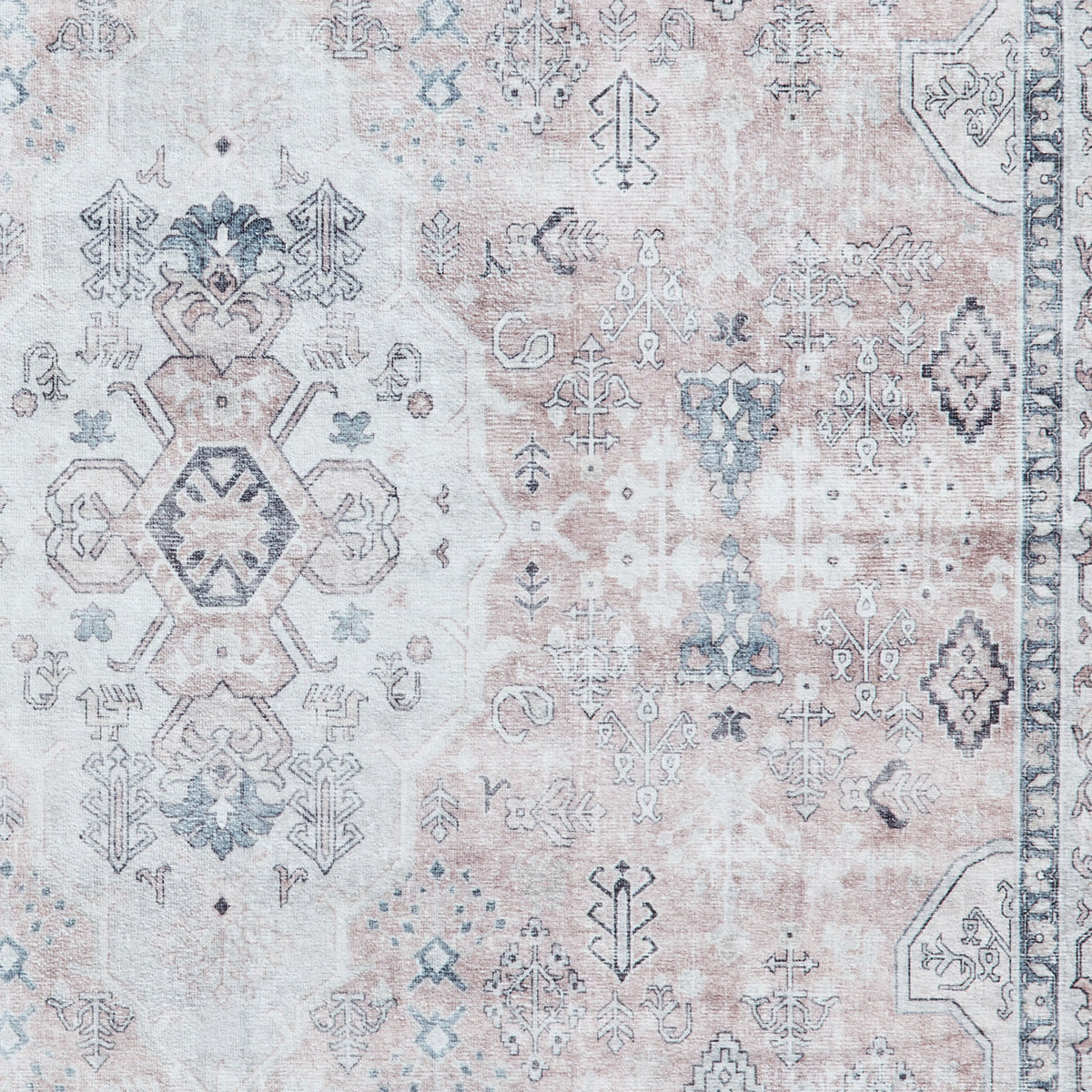 Lincoln Distressed Medallion Rug