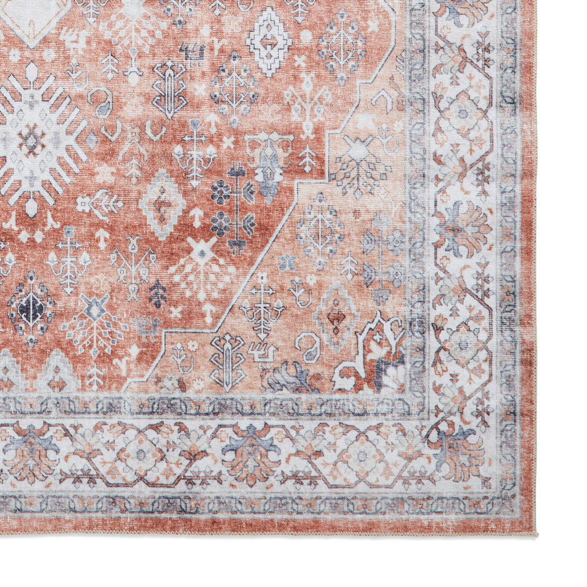 Lincoln Distressed Medallion Rug