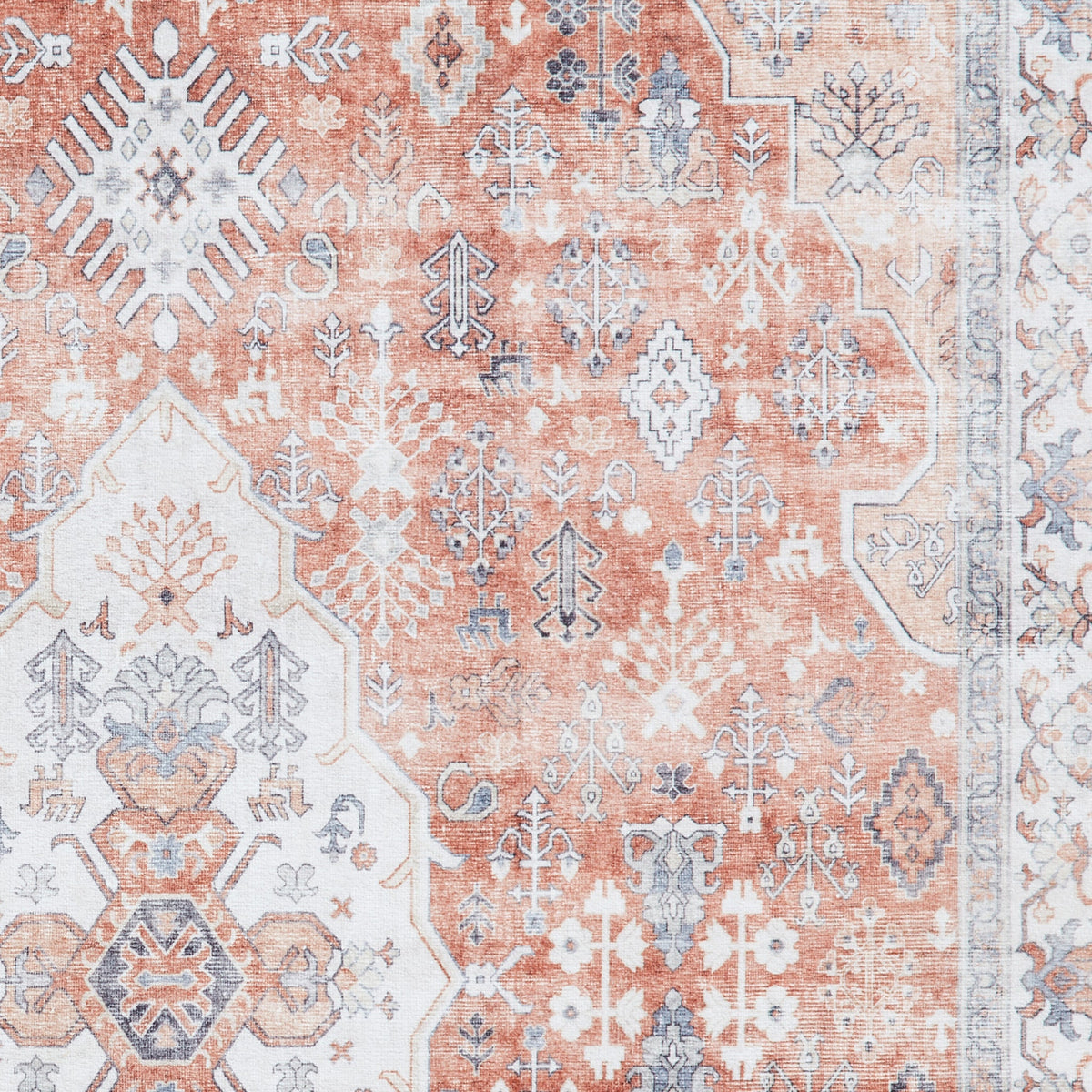Lincoln Distressed Medallion Rug