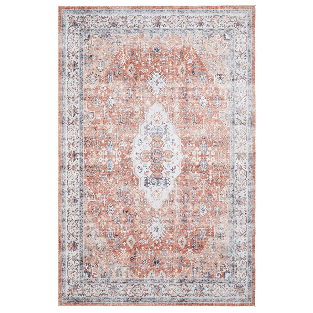 Lincoln Distressed Medallion Rug