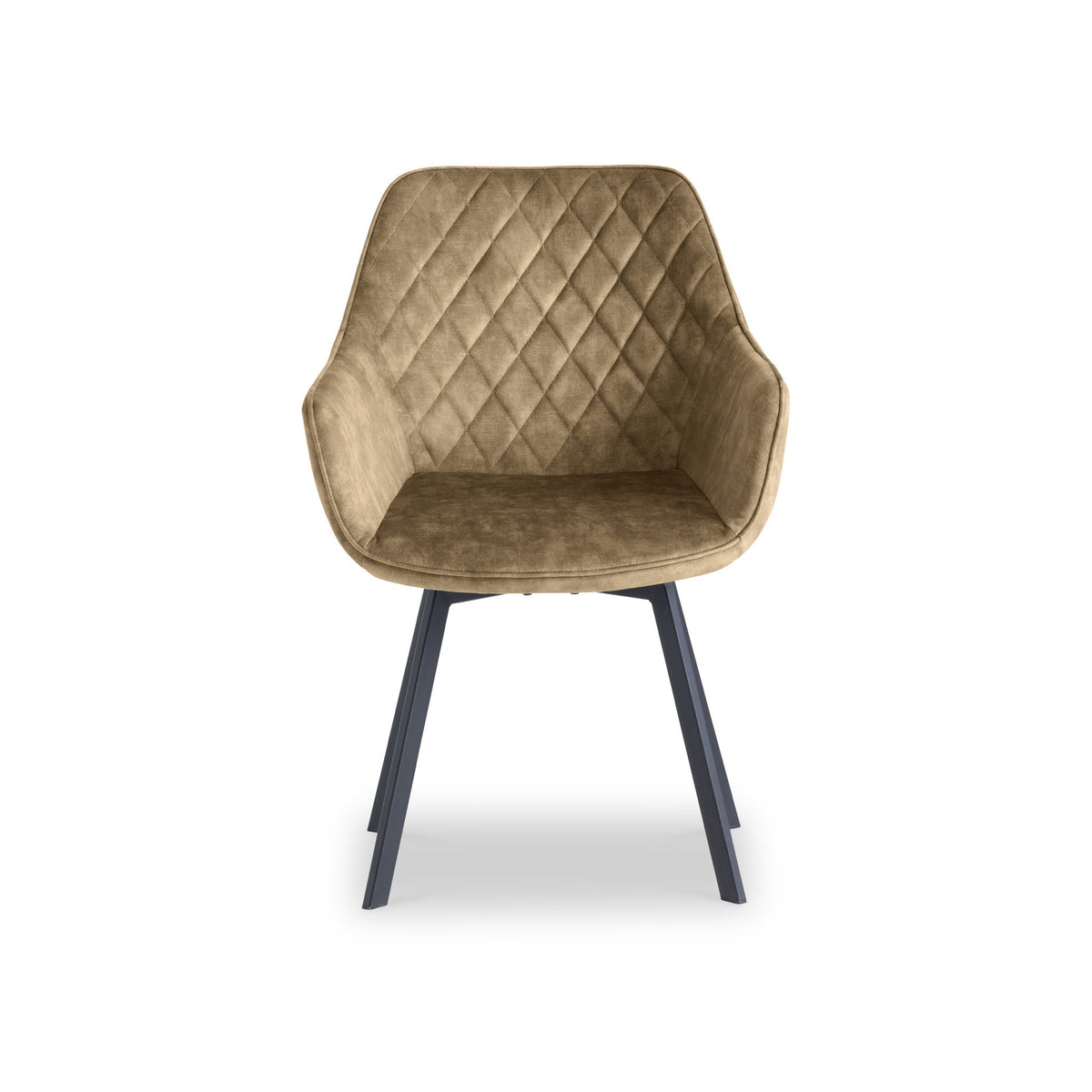 Wilton Velvet Quilted Back Swivel Dining Chair