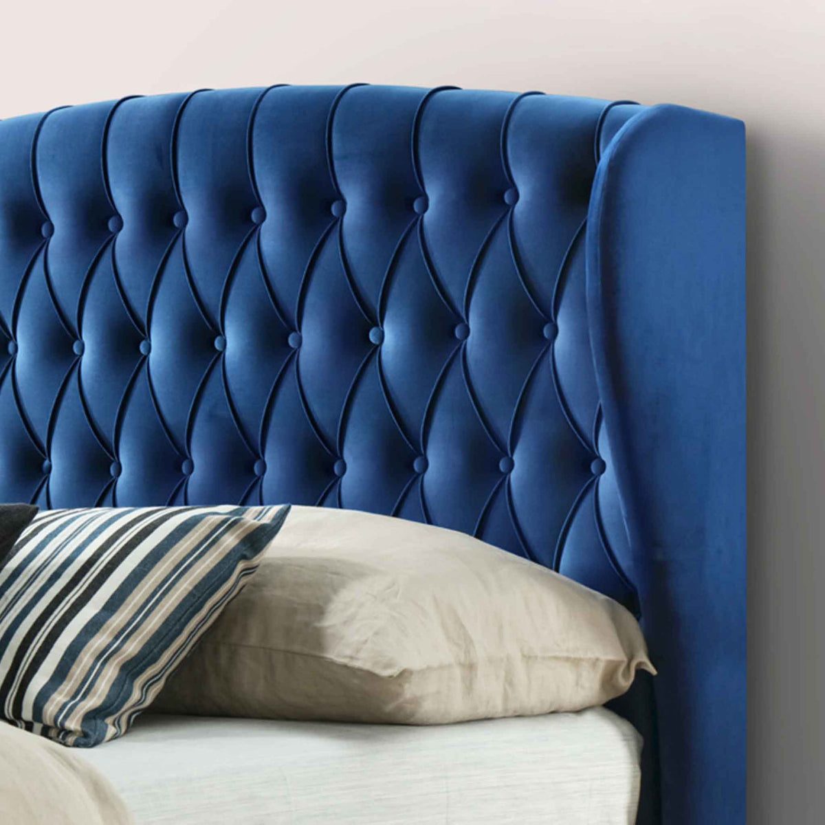 Sailsbury Velvet Ottoman Storage Bed Frame