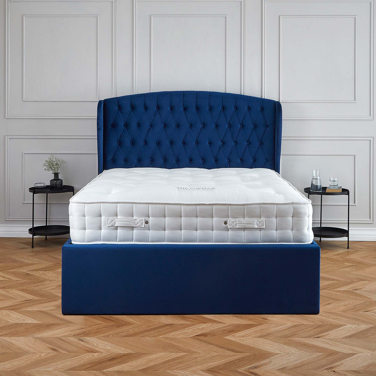 Sailsbury Velvet Ottoman Storage Bed Frame