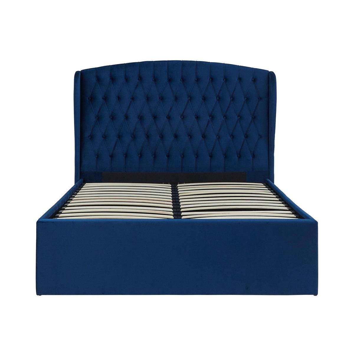 Sailsbury Velvet Ottoman Storage Bed Frame