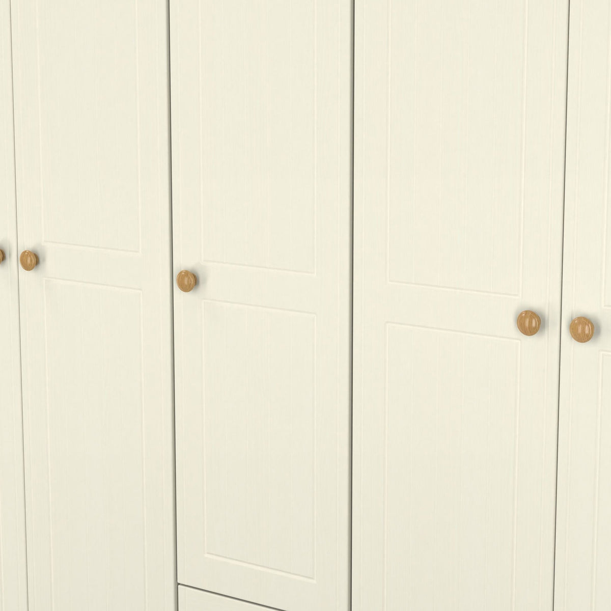 Brixham Cream 5 Door 2 Drawer Wardrobe