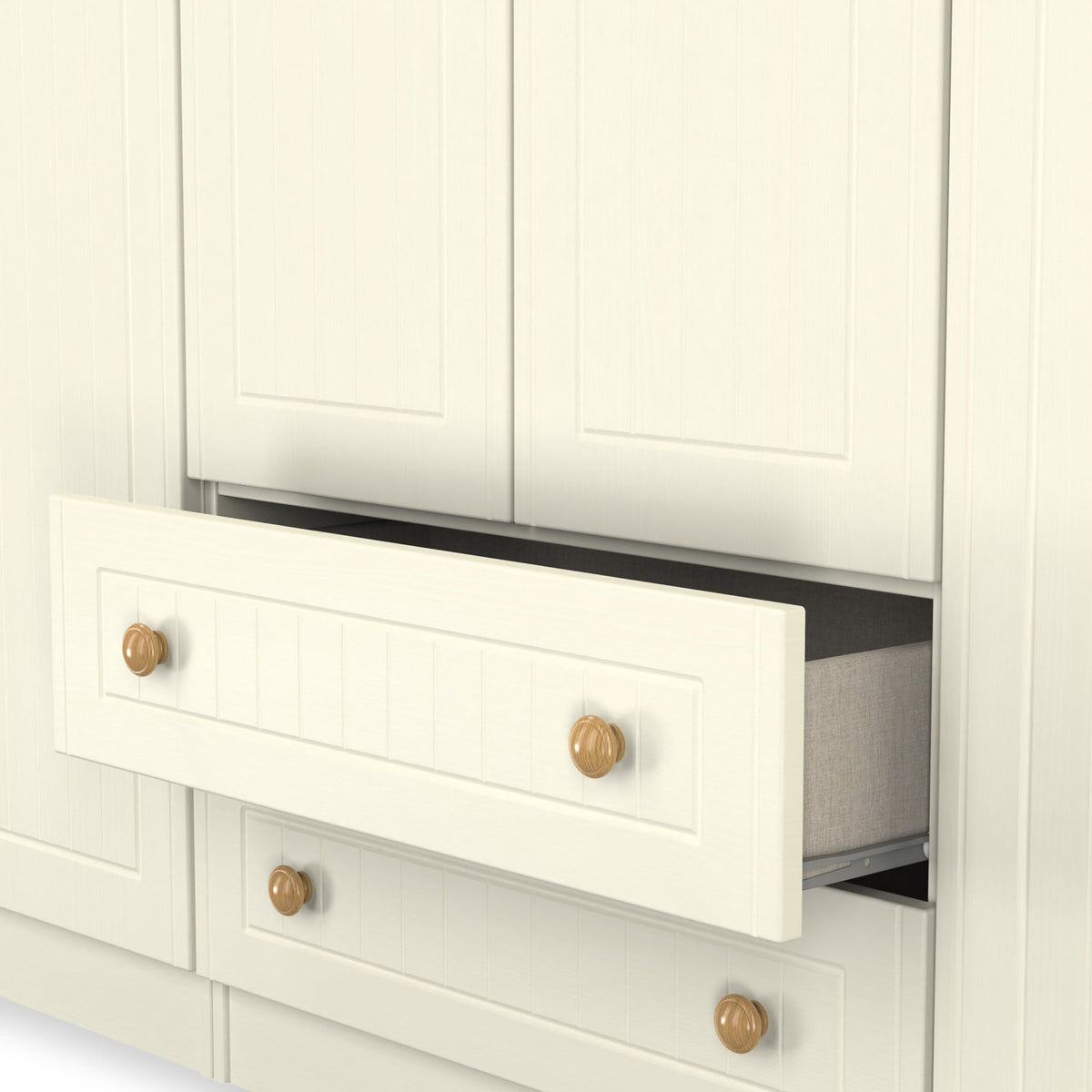 Brixham Cream 6 Door 2 Drawer Wardrobe